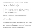 Screenshot of a styled blog post