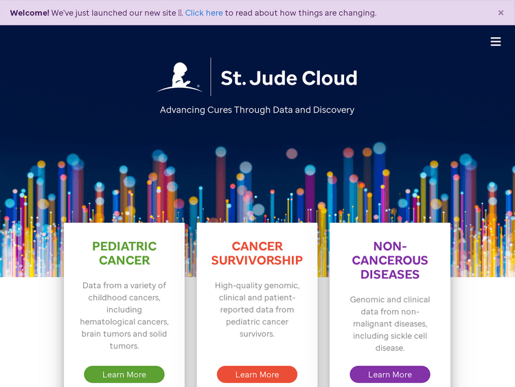 Screenshot of St. Jude Cloud