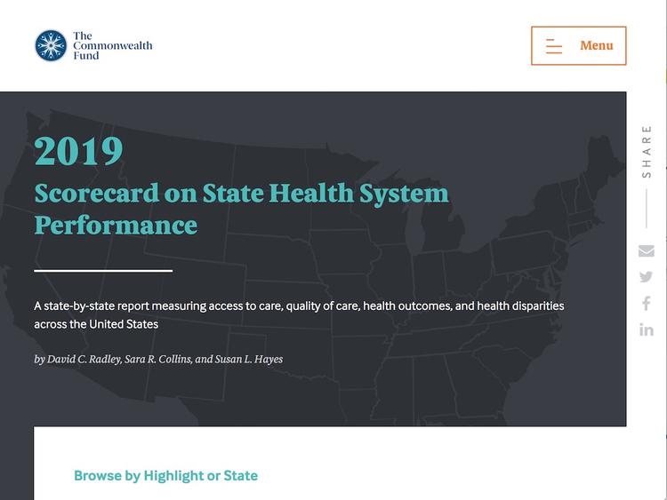 Screenshot of Commonwealth Health Scorecard